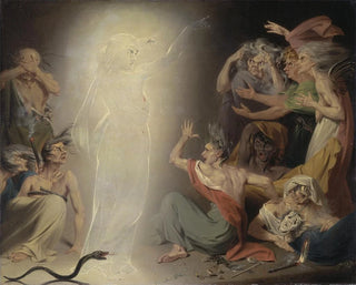 The Ghost of Clytemnestra Awakening the Furies - John Downman — artwork view