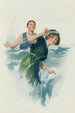 Young man splashing a young woman with water at the beach - John E Sutcliffe — artwork view