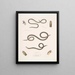 Calliophis slender Calliophis gracilis 2 Maticora striped Maticora lineata 3 Changulia with white belly Changulia albiventer - John Edward Gray — framed artwork on a wall