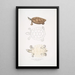 Tortue Batagur Emys Batagur - John Edward Gray — framed artwork on a wall