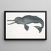 the Ganges River dolphin Platanista gangetica - John Edward Gray — framed artwork on a wall