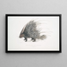 Porcupine with Indian crest Hystrix cristata - John Edward Gray — framed artwork on a wall