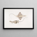 the Short-snouted Dragon Draco abbreviata from Singapore - John Edward Gray — framed artwork on a wall