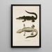 Mississippi Alligator Painting - John Edwards Holbrook — framed artwork on a wall