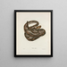 Crotalus durissus - John Edwards Holbrook — framed artwork on a wall