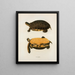 Turtle Polyphème - John Edwards Holbrook — framed artwork on a wall