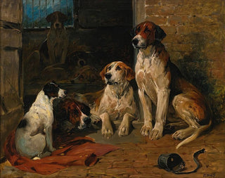Dogs near a Kennel - John Emms — artwork view