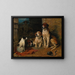 Dogs near a Kennel - John Emms — framed artwork on a wall