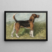 Tomboy, a beagle in a landscape - John Emms — framed artwork on a wall