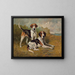 Two dogs at rest - John Emms — framed artwork on a wall