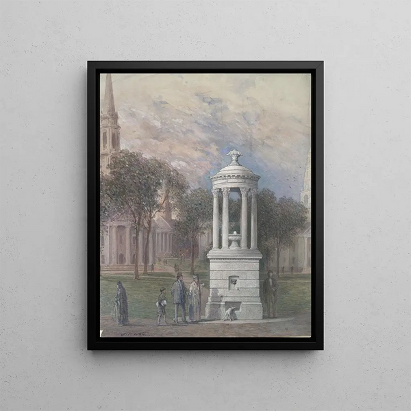Fontaine Bennett sur New Haven Green - John Ferguson Weir — framed artwork on a wall