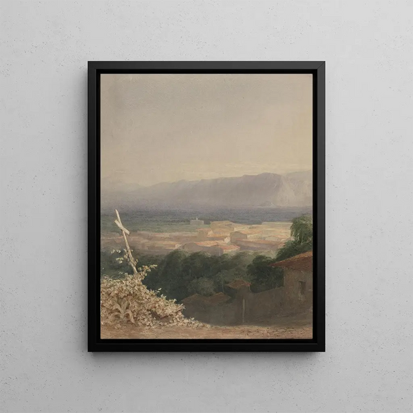 Mount Etna - John Ferguson Weir — framed artwork on a wall