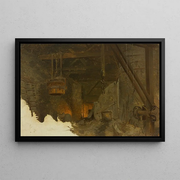 Fonderie de West Point, Cold Spring, New York - John Ferguson Weir — framed artwork on a wall