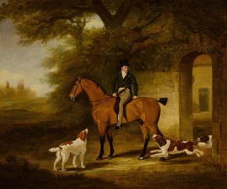 A brown hunting horse mounted by Robert Day - John Ferneley — artwork view