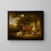 A brown hunting horse mounted by Robert Day - John Ferneley — framed artwork on a wall