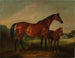 Foal of the hive with an old fort beyond - John Ferneley — artwork view