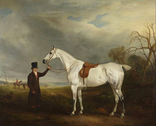 The Lord Howe Groom with a Gray Horse - John Ferneley — artwork view