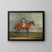 M. Sadler painting, a chestnut racehorse with Chapple in the saddle - John Ferneley — framed artwork on a wall