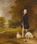 Portrait of Sir William Mordaunt Sturt Milner 4th Bt 1779-1855 with two Clumber Spaniels in hunting - John Ferneley — artwork view