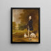 Portrait of Sir William Mordaunt Sturt Milner 4th Bt 1779-1855 with two Clumber Spaniels in hunting - John Ferneley — framed artwork on a wall