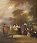 The Reverend and Mrs. Henry Palmer with their six youngest children at Withcote Hall near Oakham, Leicestershire - John Ferneley — artwork view