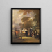 The Reverend and Mrs. Henry Palmer with their six youngest children at Withcote Hall near Oakham, Leicestershire - John Ferneley — framed artwork on a wall