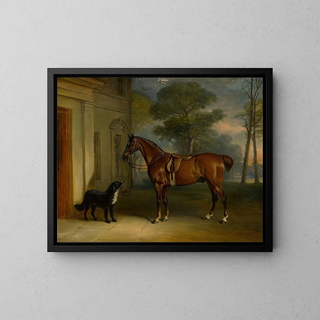 Dehors Allington Hall - John Ferneley Jr — framed artwork on a wall