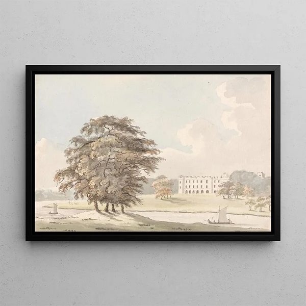 The Thames with Sion House - John Fisher Bishop of Salisbury — framed artwork on a wall