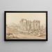 The Temple of Apollo Epikourios at Bassae Phigalia - John Foster — framed artwork on a wall