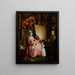Portrait of the artist with his wife and children in his studio - John Francis Rigaud — framed artwork on a wall