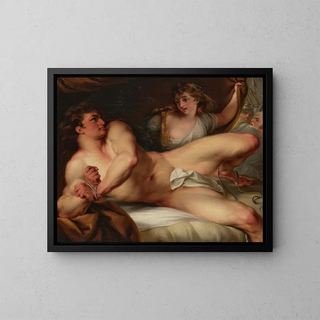 Samson breaking his bonds - John Francis Rigaud — framed artwork on a wall
