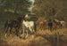Chickens and Horses near a Stream - John Frederick Herring Jr. — artwork view