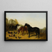 Horses and hens - John Frederick Herring Jr. — framed artwork on a wall