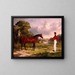 a soldier with an officer's horse - John Frederick Herring the Elder — framed artwork on a wall