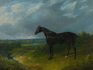 Hunter in a landscape - John Frederick Herring the Elder — artwork view