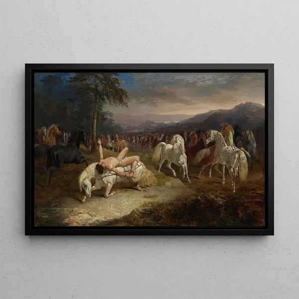 Mazeppa - John Frederick Herring l'Ancien — framed artwork on a wall