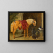 The Knight and His Charger - John Frederick Herring the Elder — framed artwork on a wall