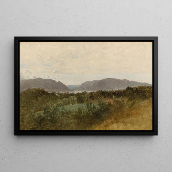 River Hudson - John Frederick Kensett — framed artwork on a wall