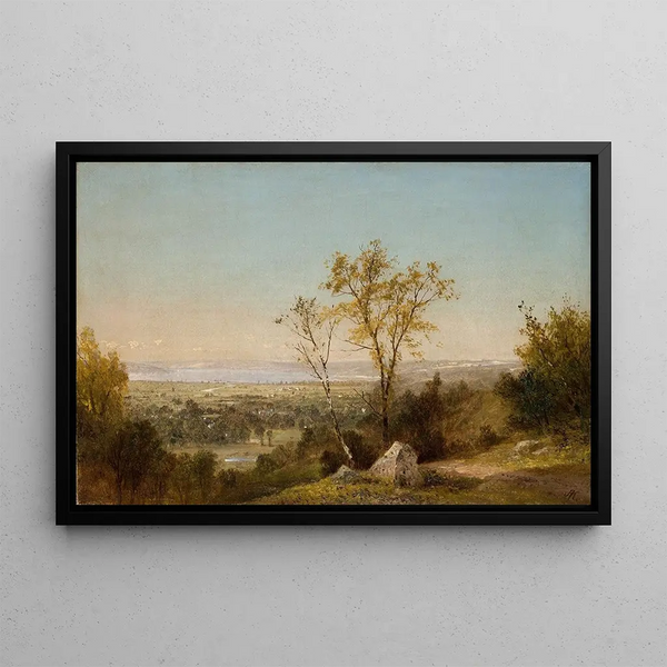 Lac Champlain - John Frederick Kensett — framed artwork on a wall