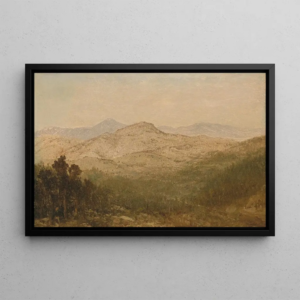 Mountains in Colorado - John Frederick Kensett — framed artwork on a wall