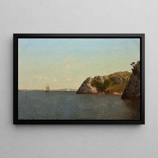 Newport Rhode Island - John Frederick Kensett — framed artwork on a wall