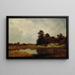 October in the Marshes - John Frederick Kensett — framed artwork on a wall