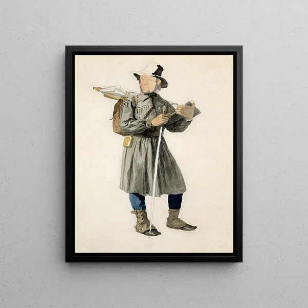 Standing Painting - John Frederick Kensett — framed artwork on a wall