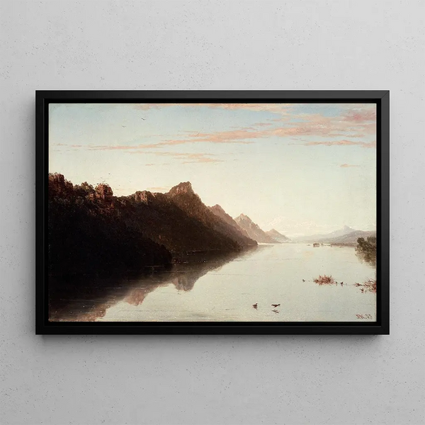 View of the Upper Mississippi - John Frederick Kensett — framed artwork on a wall