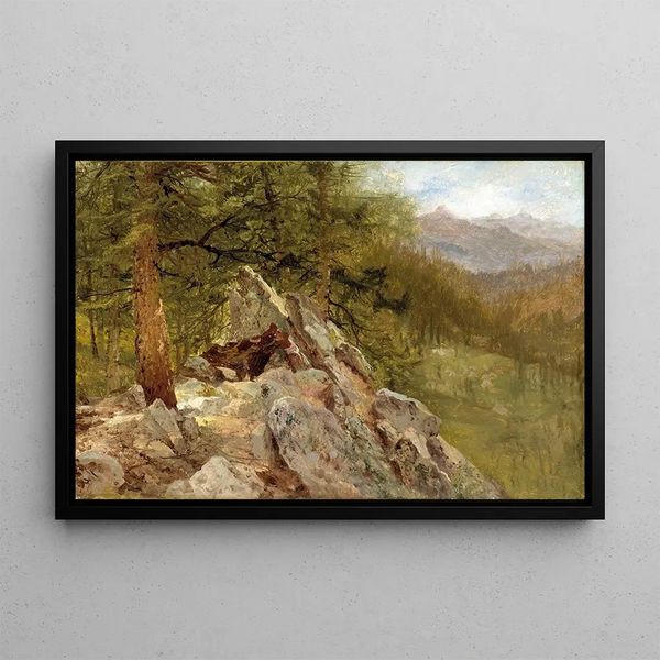 Western Landscape Painting - John Frederick Kensett — framed artwork on a wall