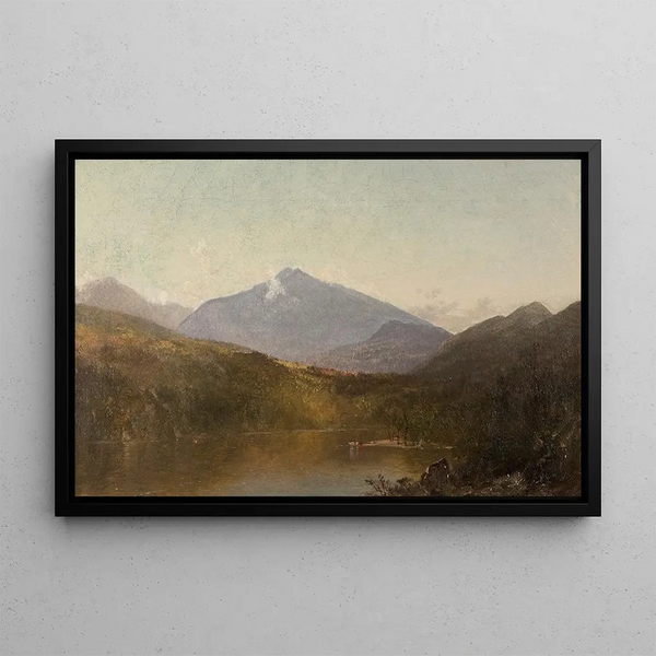 White Mountains from Shelburne, New Hampshire - John Frederick Kensett — framed artwork on a wall