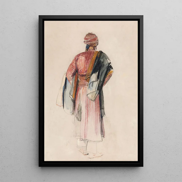 A Bedouin - John Frederick Lewis — framed artwork on a wall