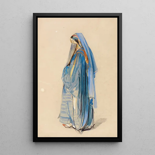 A Young Turkish Woman - John Frederick Lewis — framed artwork on a wall
