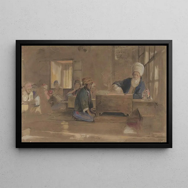 Arab School Painting - John Frederick Lewis — framed artwork on a wall