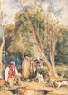 Garde-chasse et garçon chassant un lapin - John Frederick Lewis — artwork view